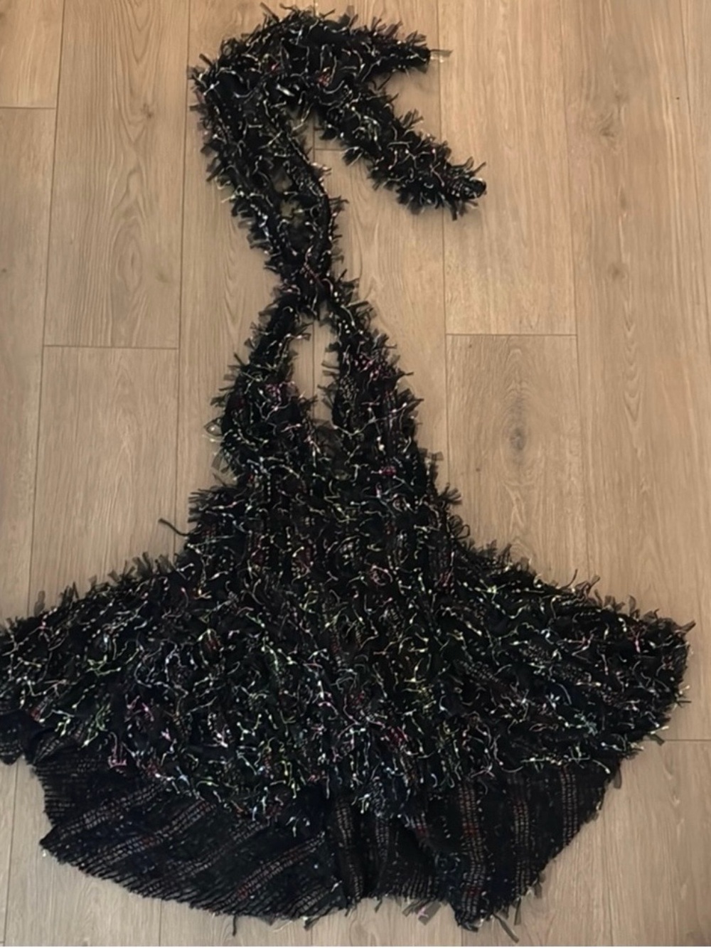 Black Chaco Dress - Textured Halter Top Dress